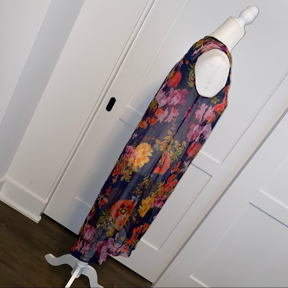 Kate & Mallory floral sheer long flowy vest - Picture 5 of 7